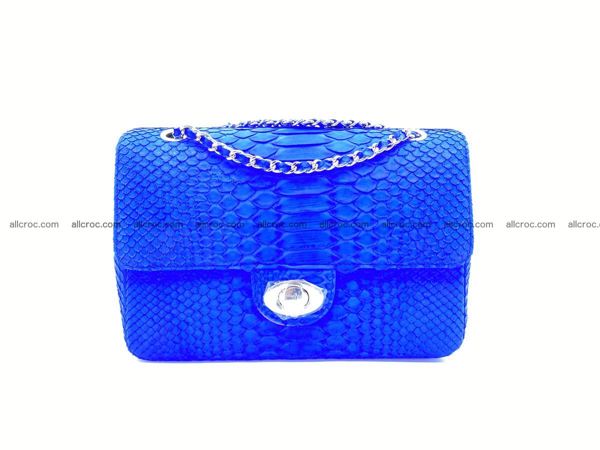 Buy python snakeskin chanel shouder bag electric blue color
