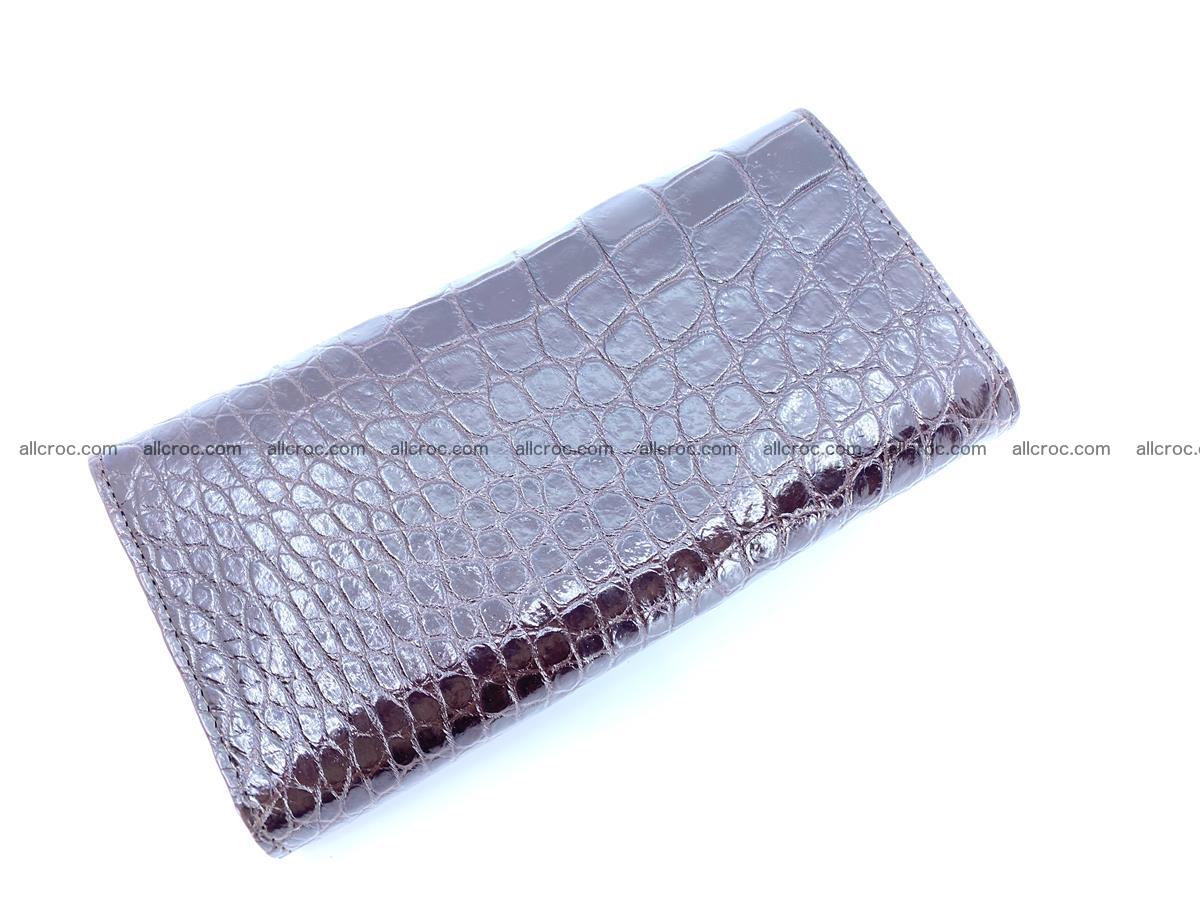 Women’s crocodile skin long wallet trifold 1352 Foto 1