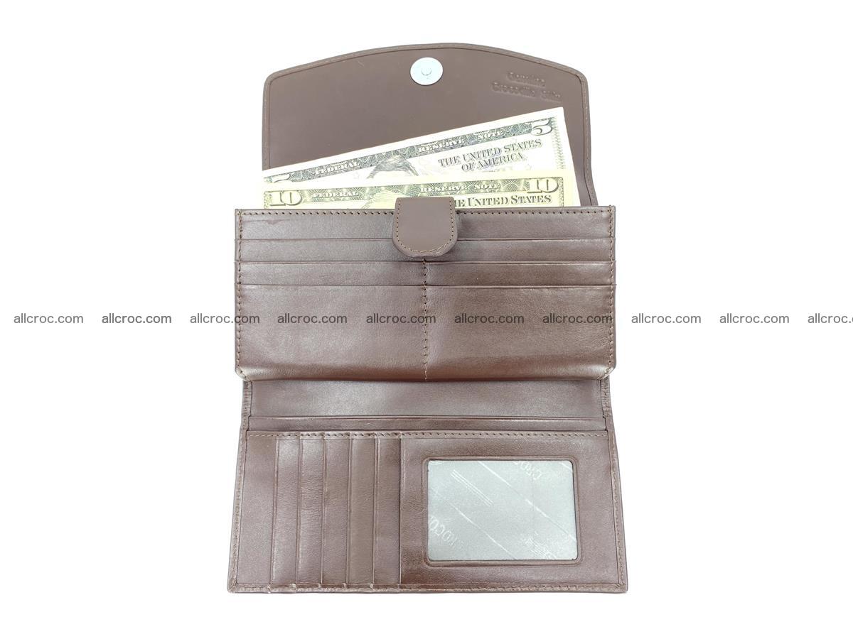 Women’s crocodile skin long wallet trifold 1352 Foto 5