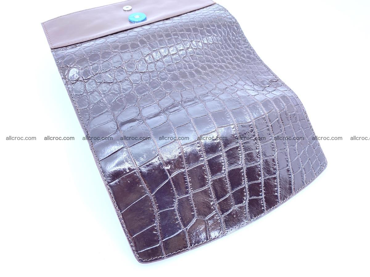 Women’s crocodile skin long wallet trifold 1352 Foto 4