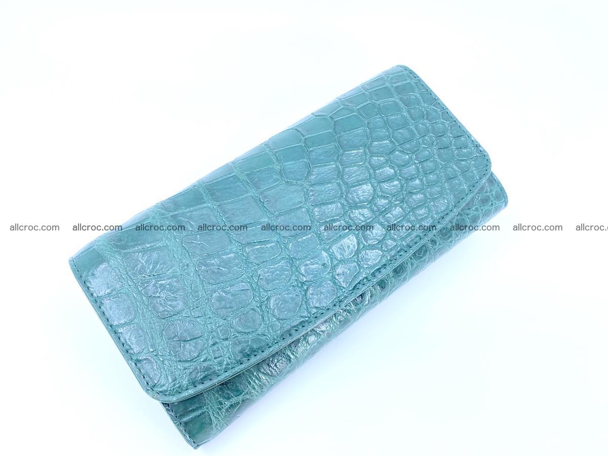 Women’s crocodile skin long wallet trifold 1356 Foto 1