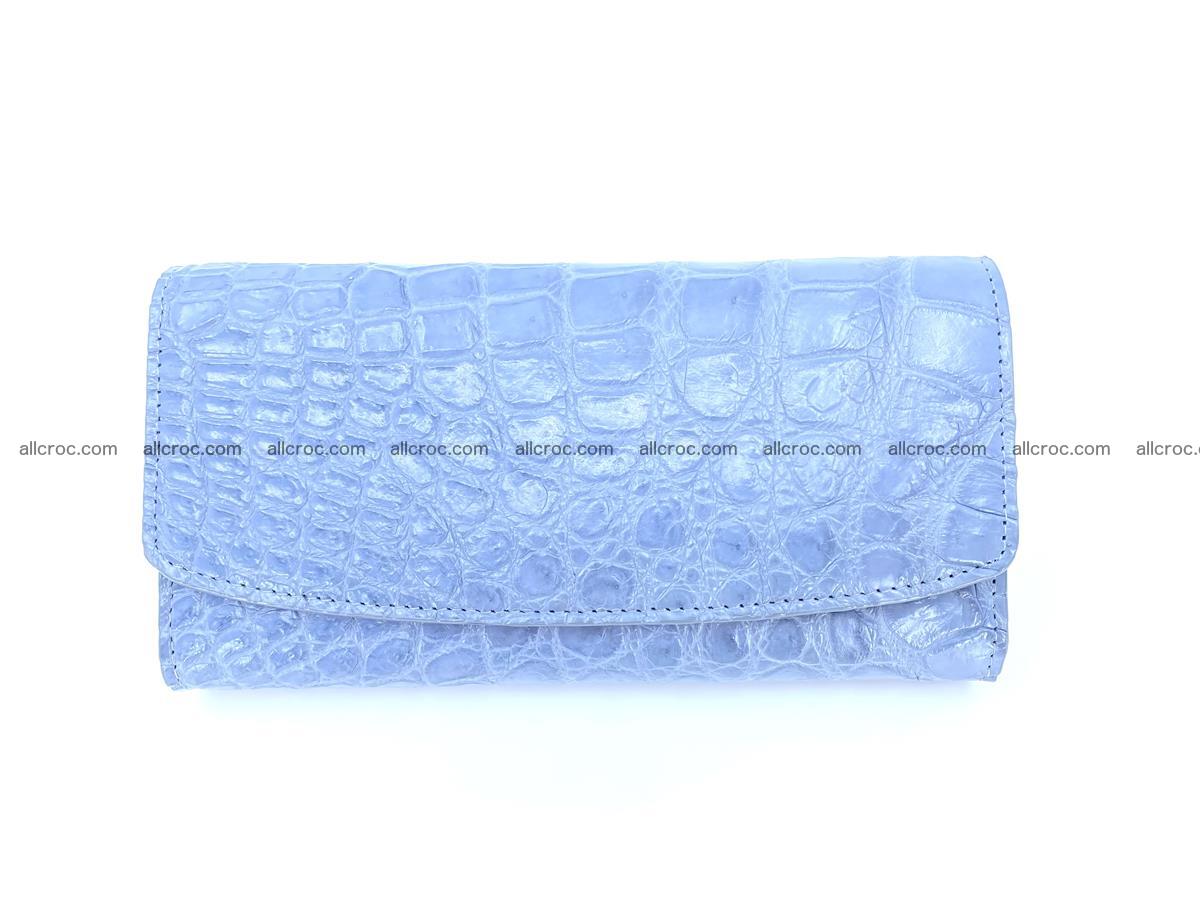 Women’s crocodile skin long wallet trifold 1357 Foto 2