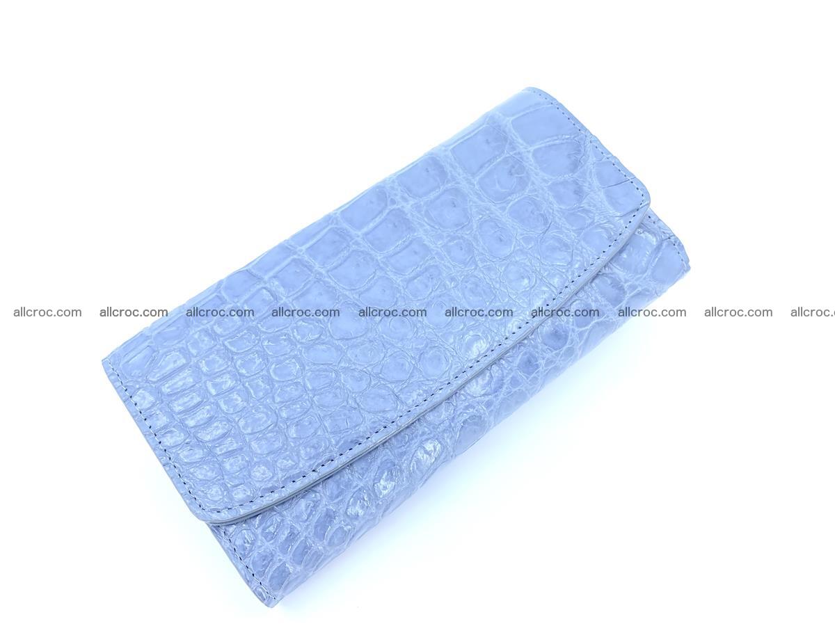 Women’s crocodile skin long wallet trifold 1357 Foto 1