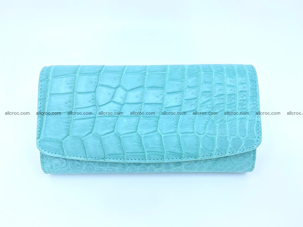 Women’s crocodile skin long wallet trifold 1358 Foto 2