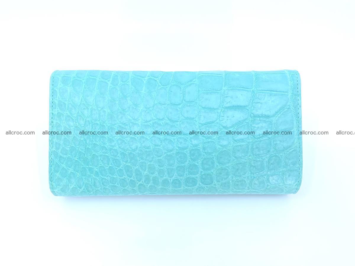 Women’s crocodile skin long wallet trifold 1358 Foto 3