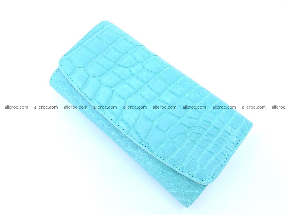 Women’s crocodile skin long wallet trifold 1358 Foto 0