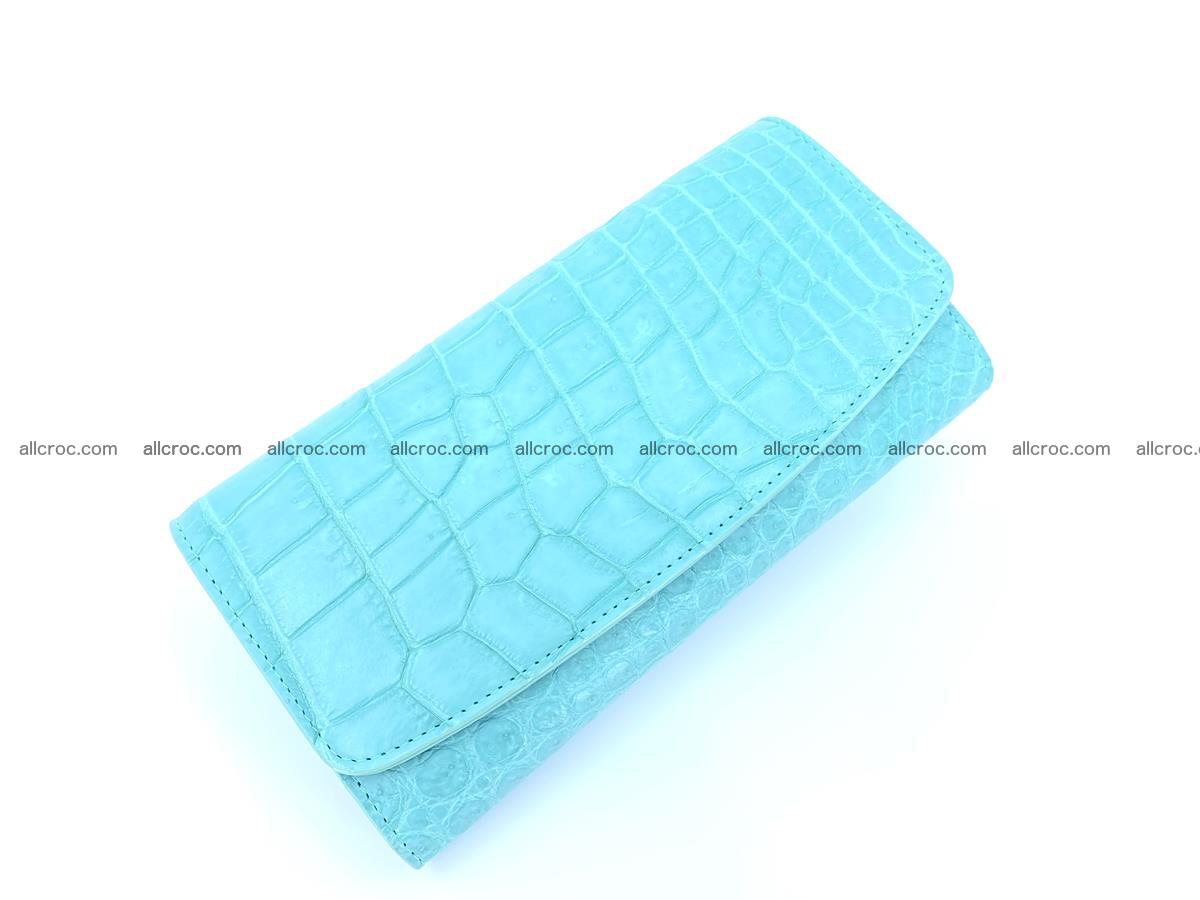 Women’s crocodile skin long wallet trifold 1358 Foto 1