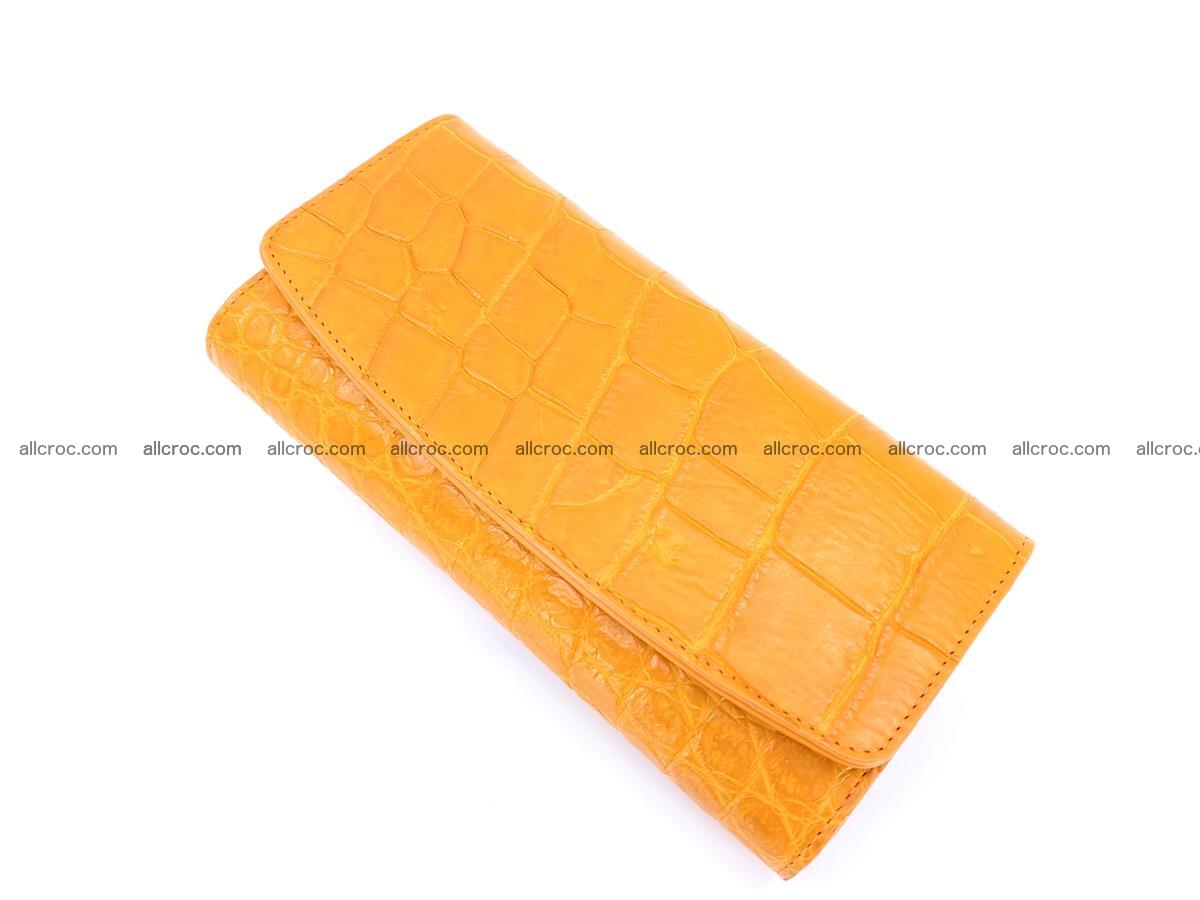 Women’s crocodile skin long wallet trifold 1355 Foto 0