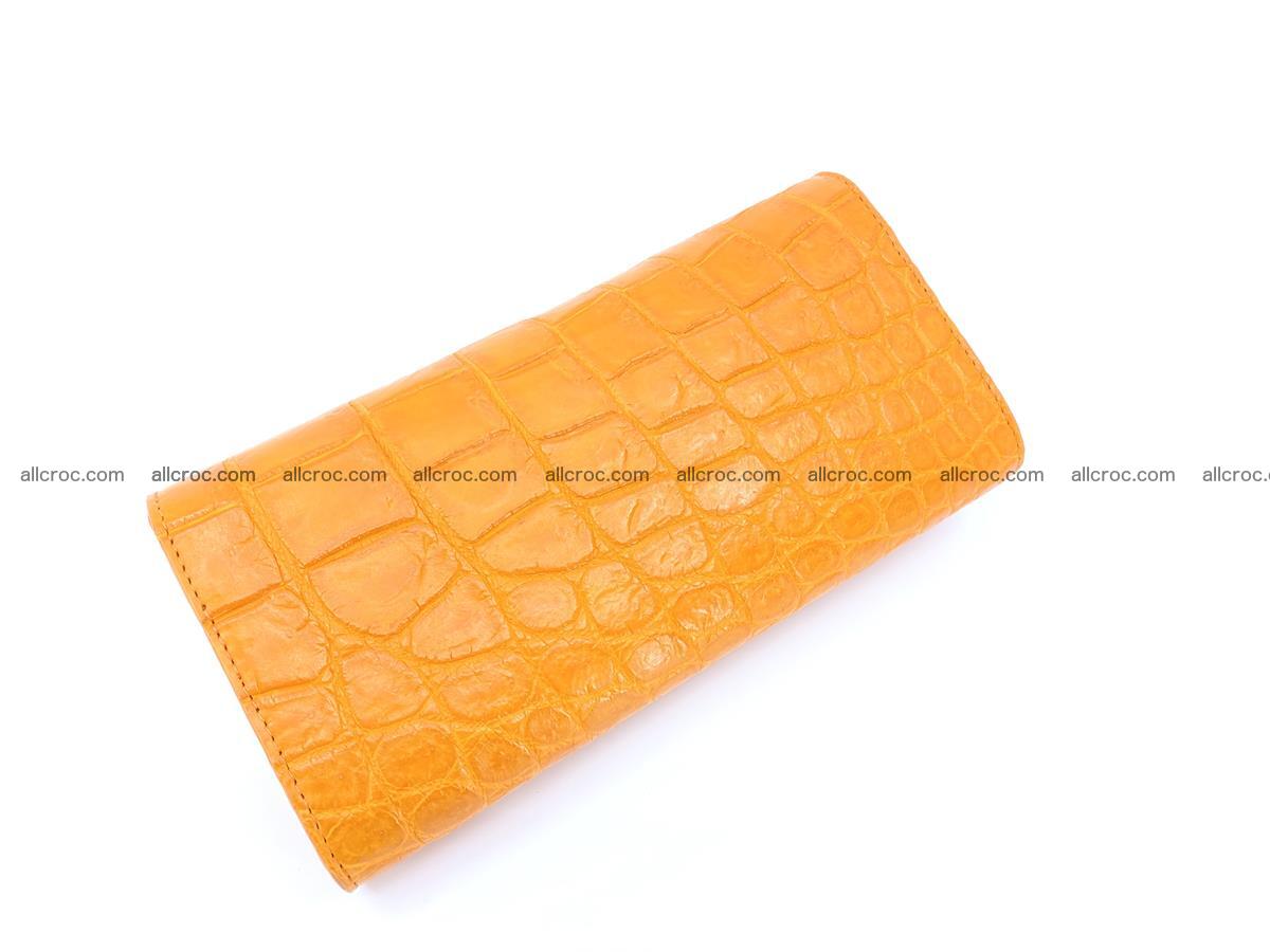 Women’s crocodile skin long wallet trifold 1355 Foto 1