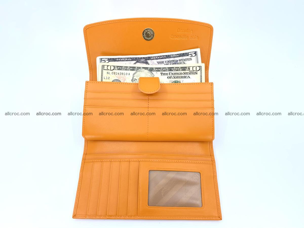 Women’s crocodile skin long wallet trifold 1355 Foto 6