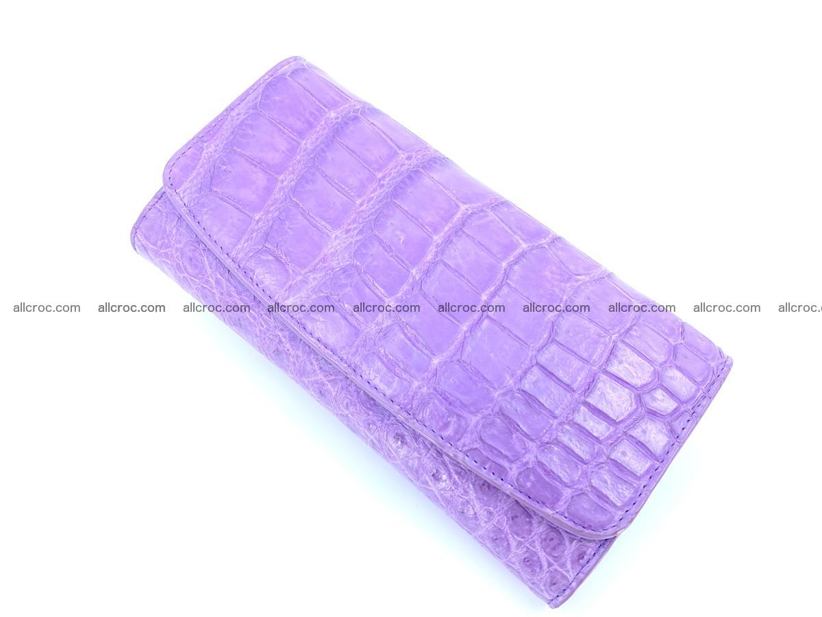 Women’s crocodile skin long wallet trifold 1359 Foto 0
