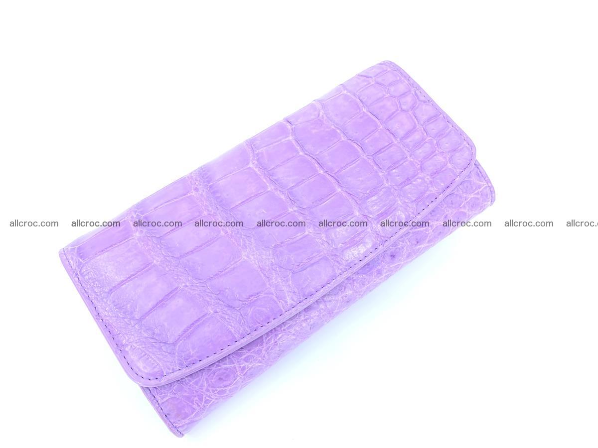 Women’s crocodile skin long wallet trifold 1359 Foto 1