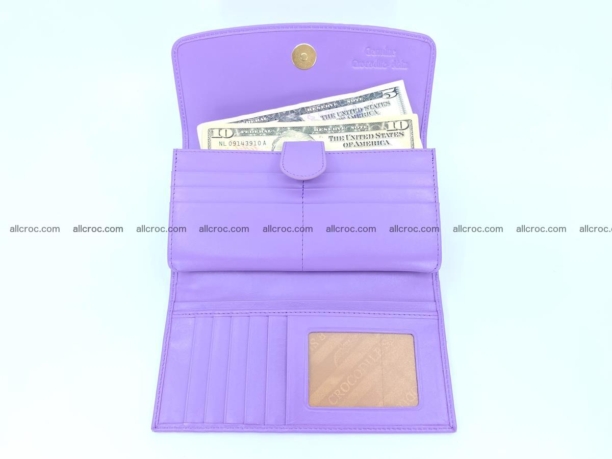 Women’s crocodile skin long wallet trifold 1359 Foto 6
