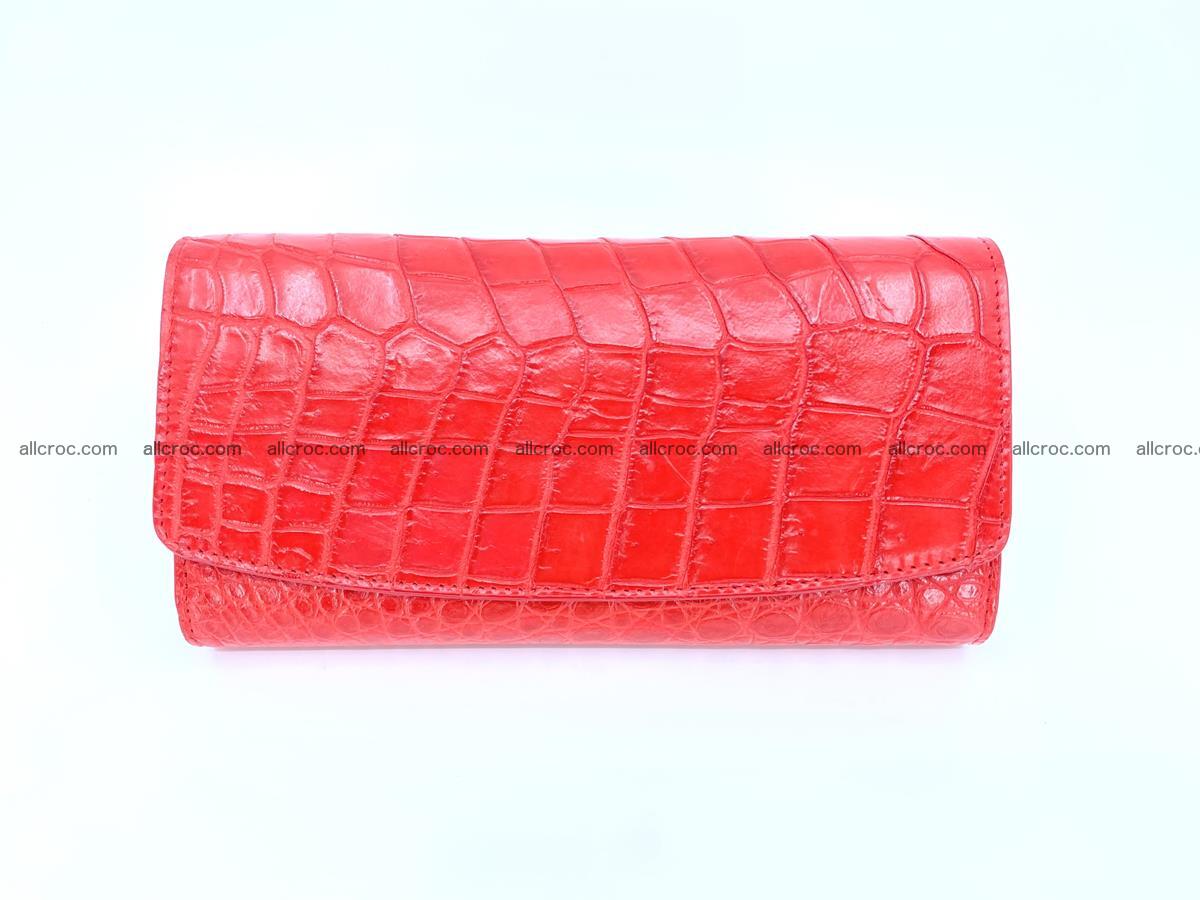 Women’s crocodile skin long wallet trifold 1354 Foto 2