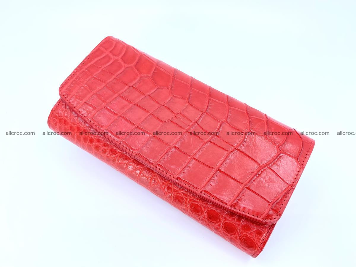 Women’s crocodile skin long wallet trifold 1354 Foto 0