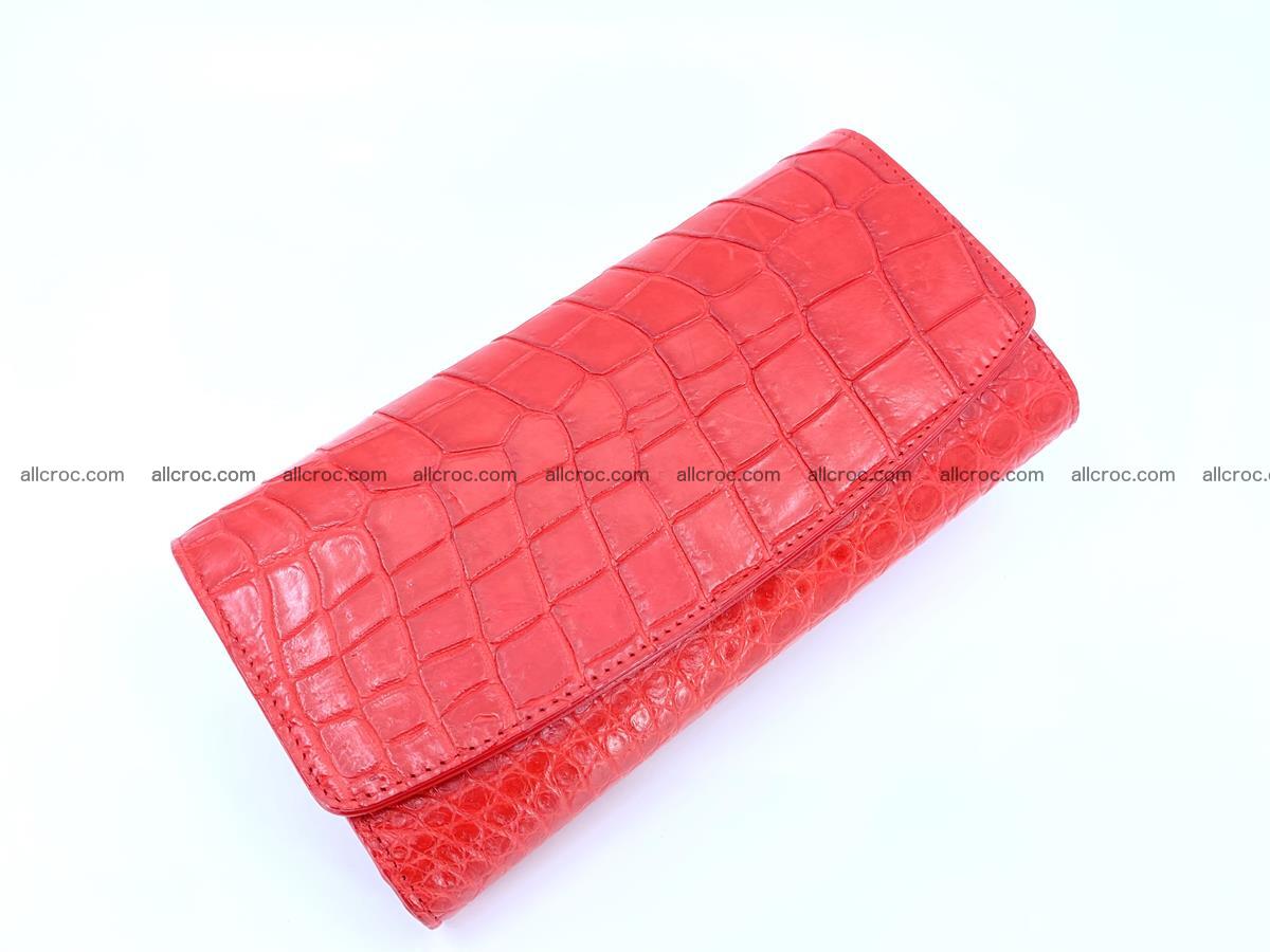 Women’s crocodile skin long wallet trifold 1354 Foto 1