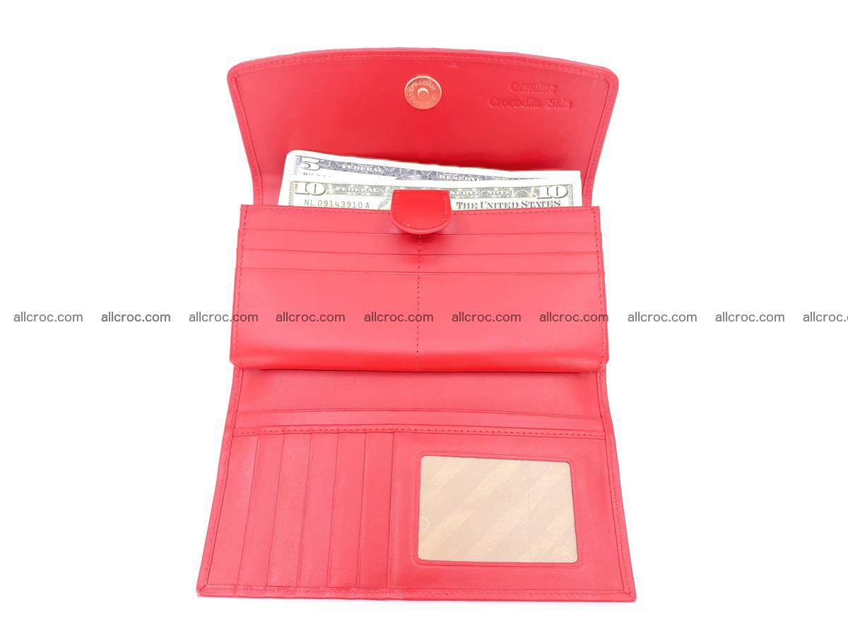 Women’s crocodile skin long wallet trifold 1354 Foto 6