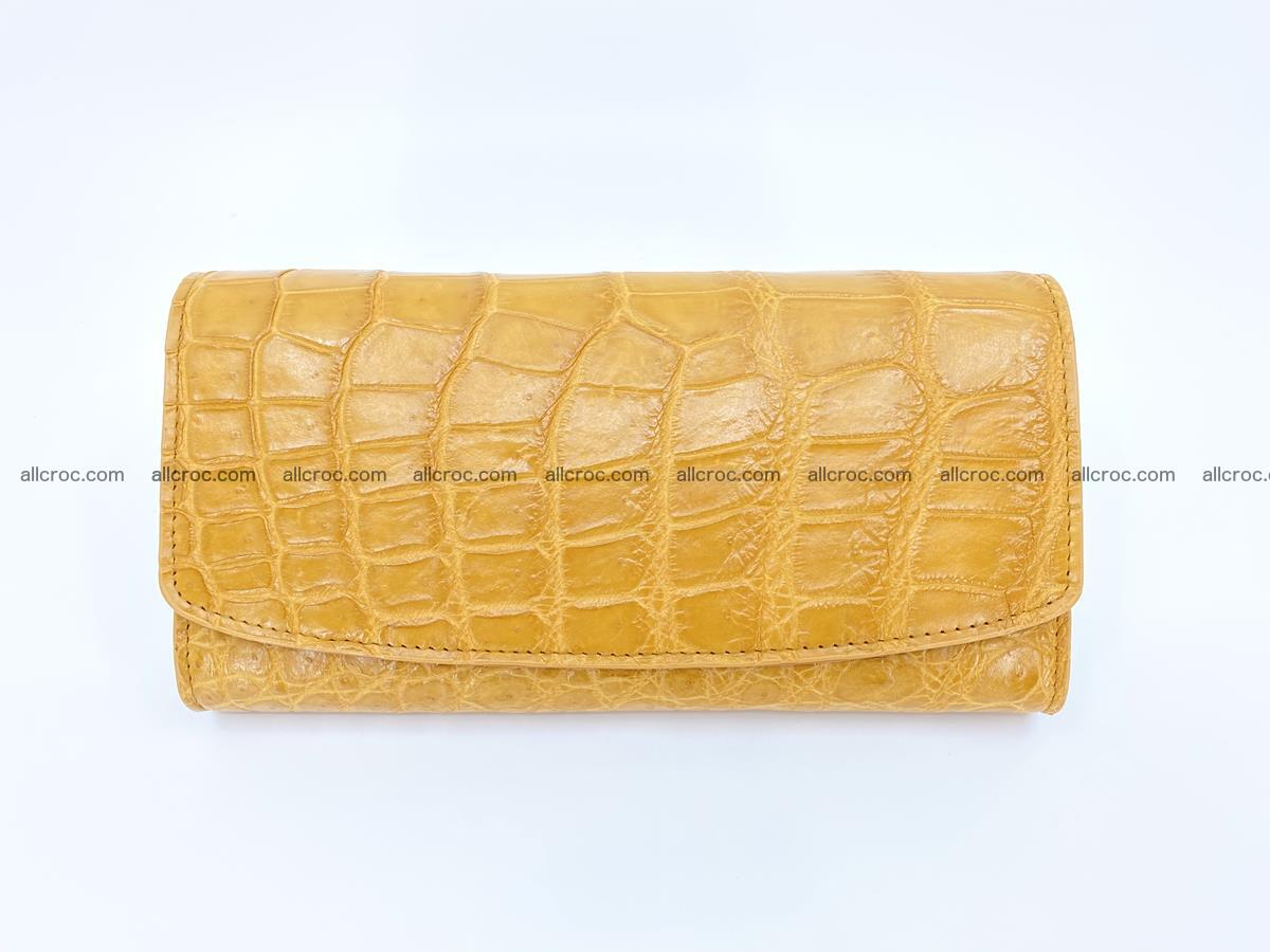 Women’s crocodile skin long wallet trifold 1360 Foto 2