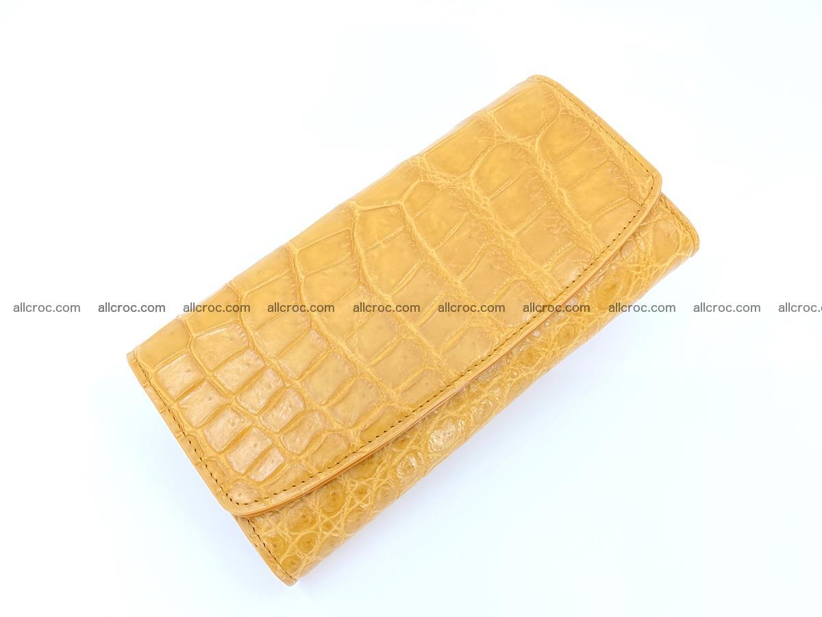 Women’s crocodile skin long wallet trifold 1360 Foto 1