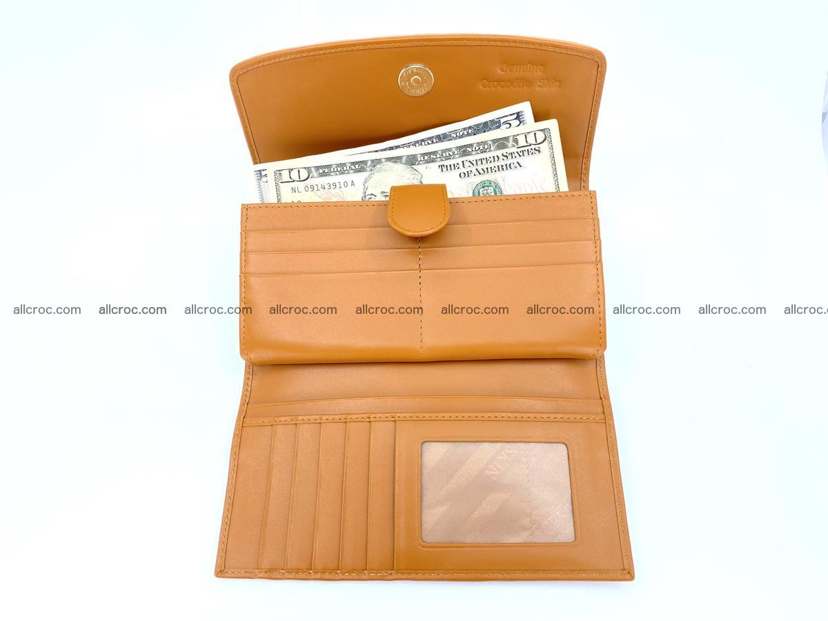 Women’s crocodile skin long wallet trifold 1360 Foto 5
