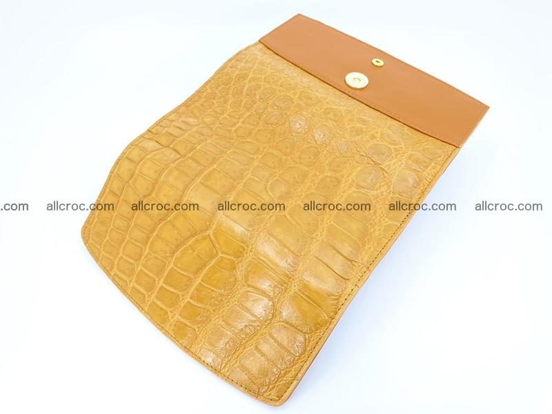 Women’s crocodile skin long wallet trifold 1360