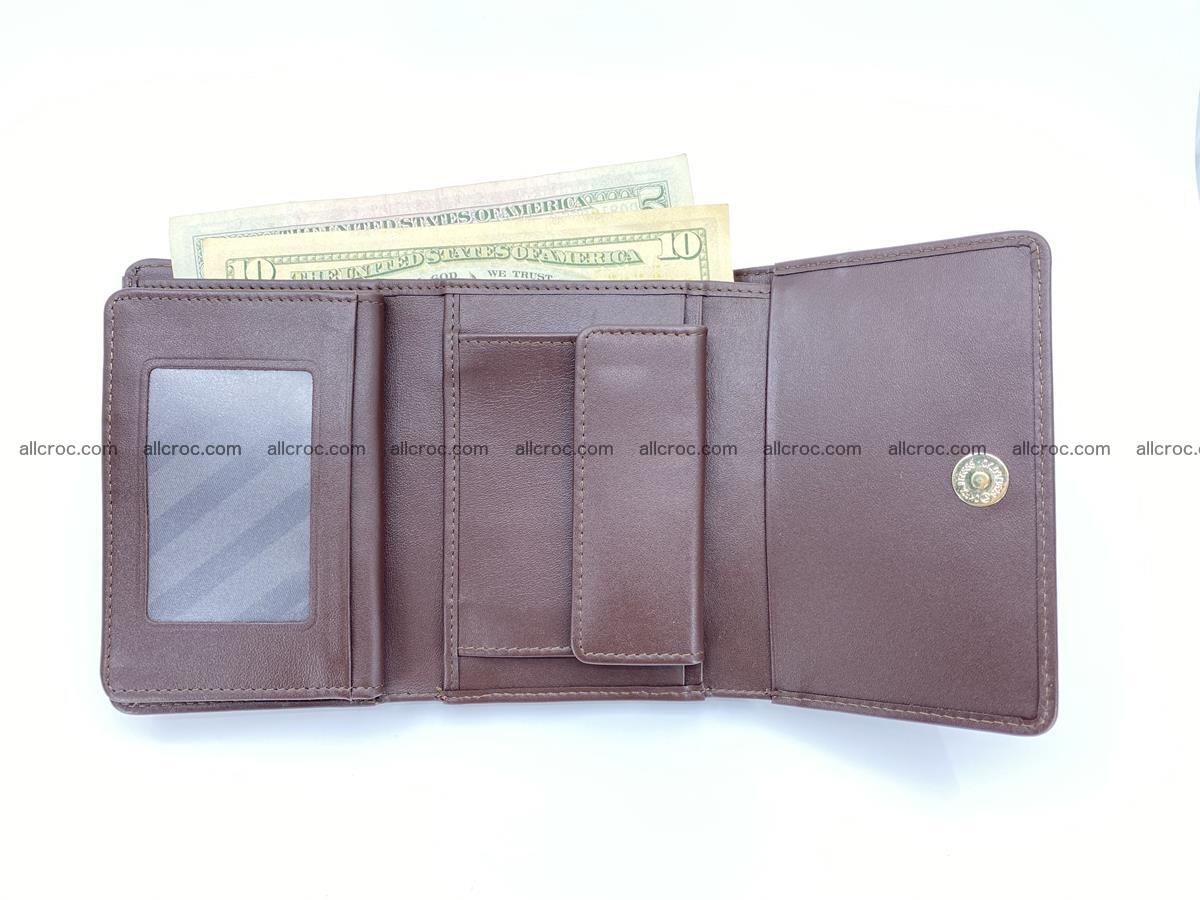 Women’s crocodile skin wallet medium trifold 1387 Foto 5