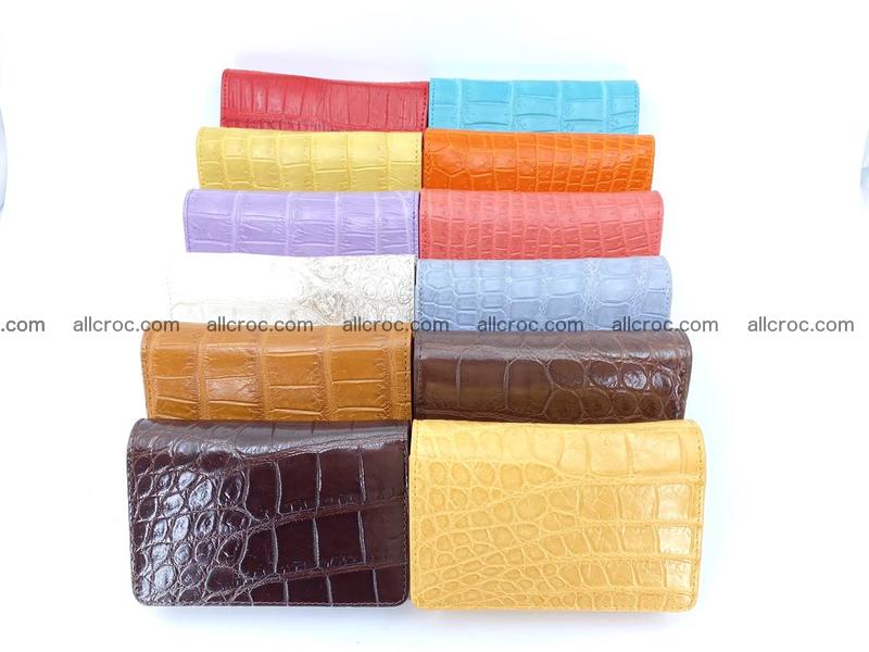 Women’s crocodile skin wallet medium trifold 1398