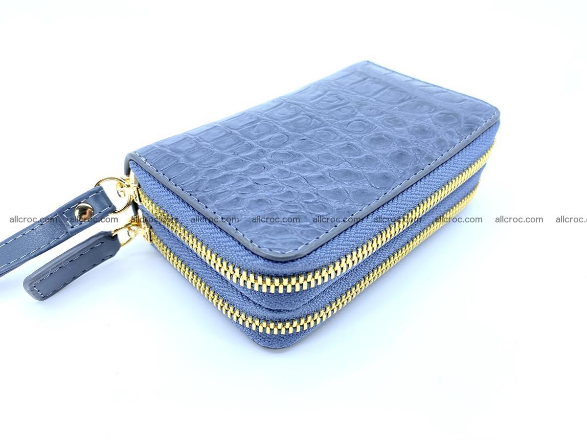 Women’s Crocodile skin small wallet 2 zips 1416 Foto 0