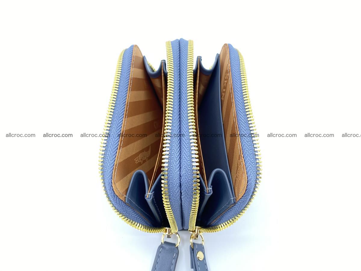 Women’s Crocodile skin small wallet 2 zips 1416 Foto 5