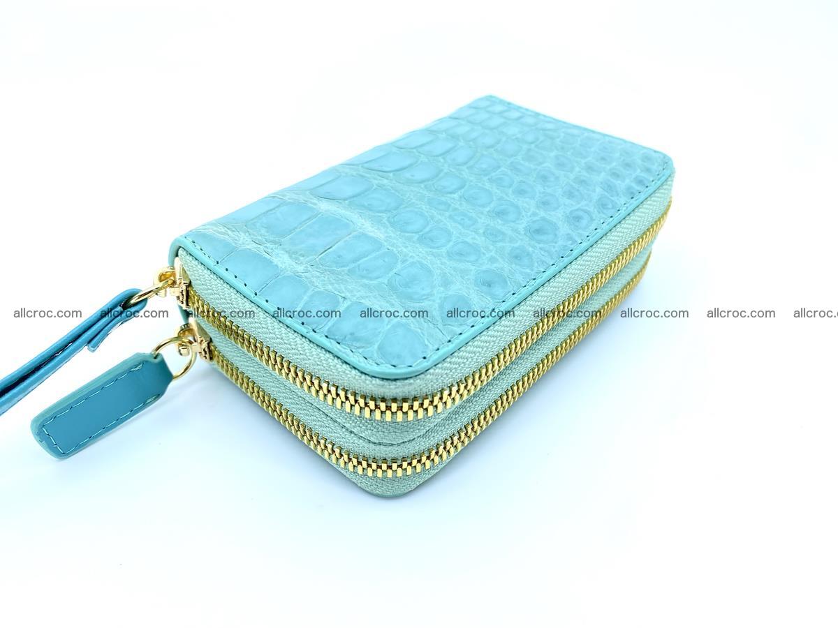 Women’s Crocodile skin small wallet 2 zips 1417 Foto 0