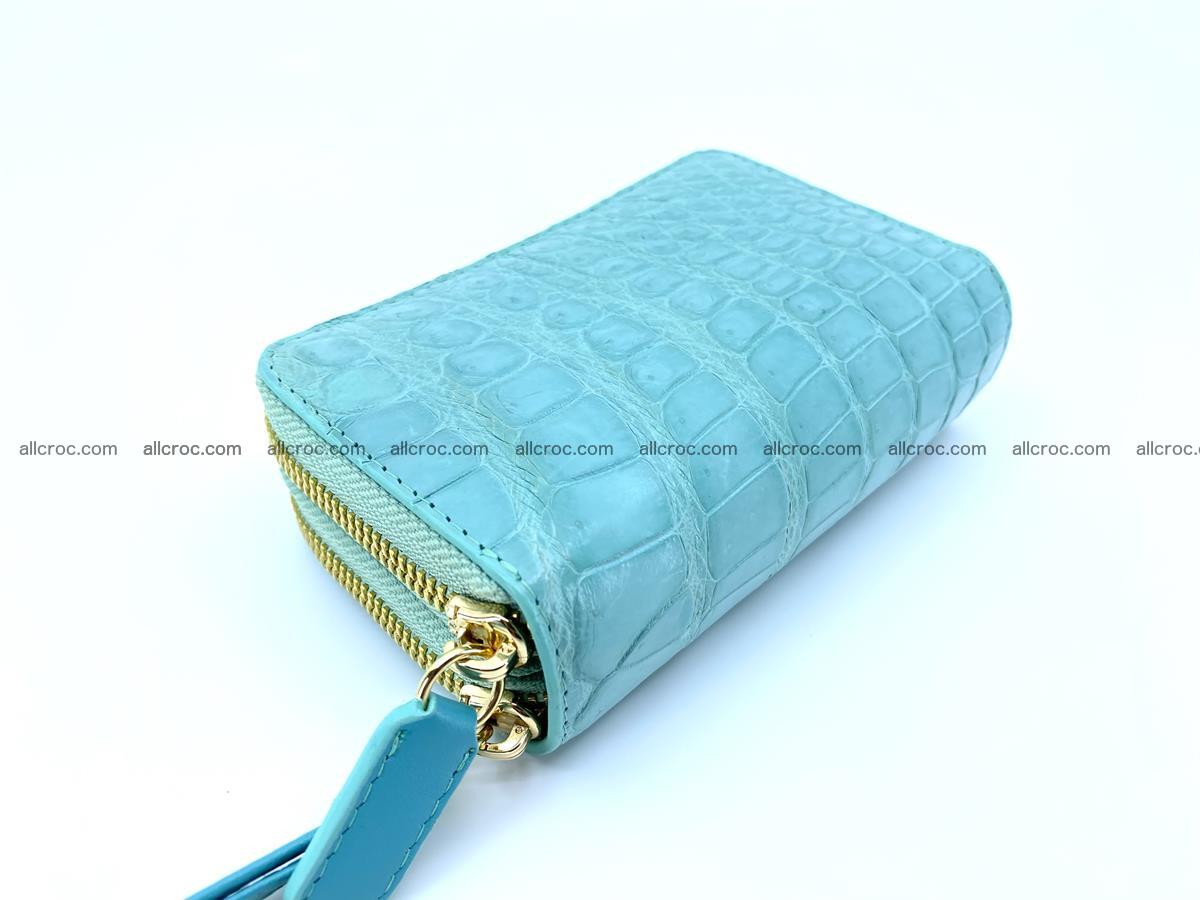 Women’s Crocodile skin small wallet 2 zips 1417 Foto 1