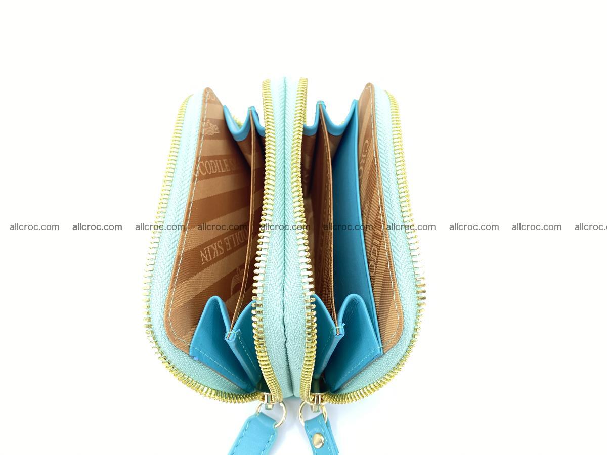 Women’s Crocodile skin small wallet 2 zips 1417 Foto 5