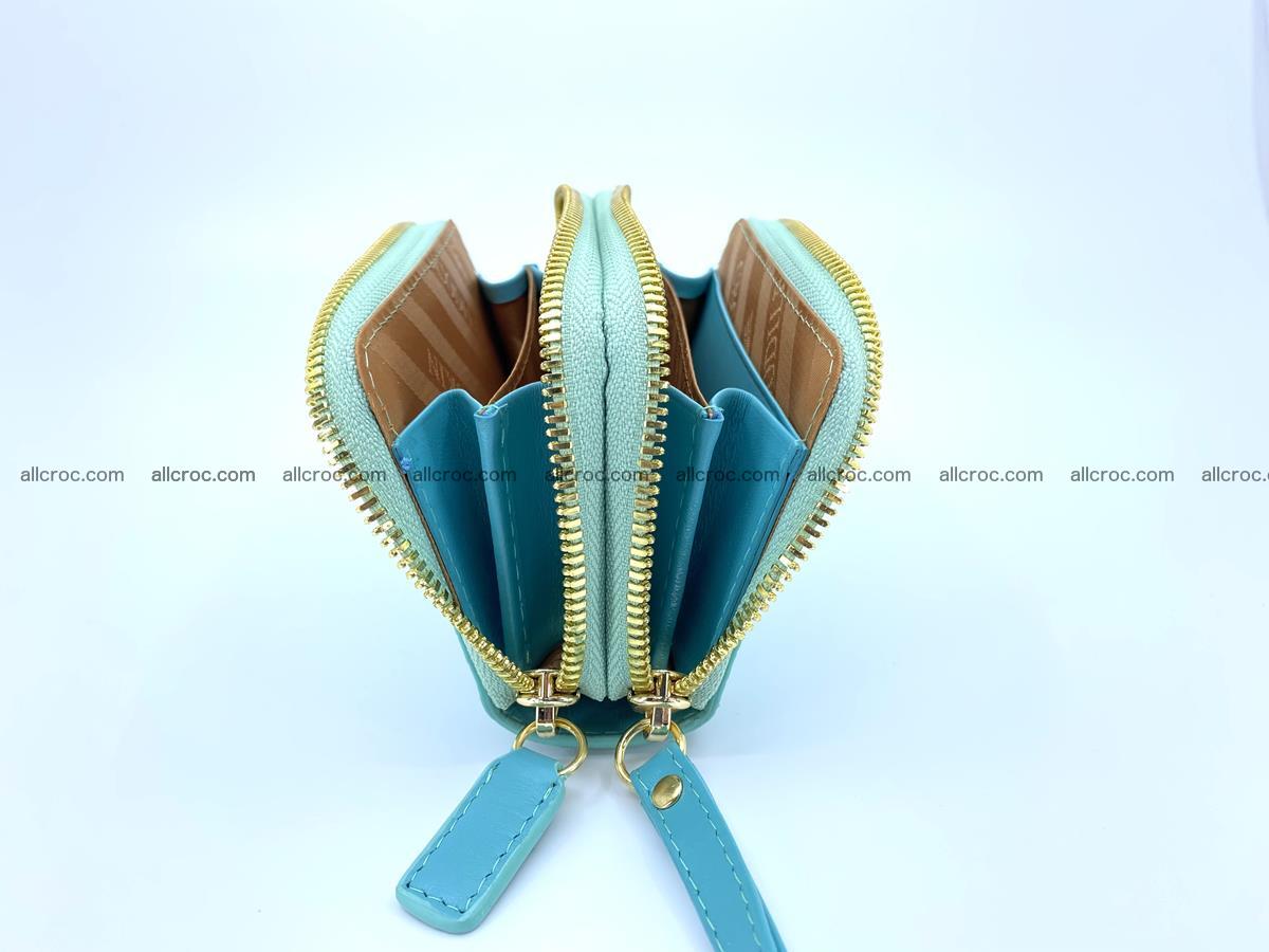 Women’s Crocodile skin small wallet 2 zips 1417 Foto 4