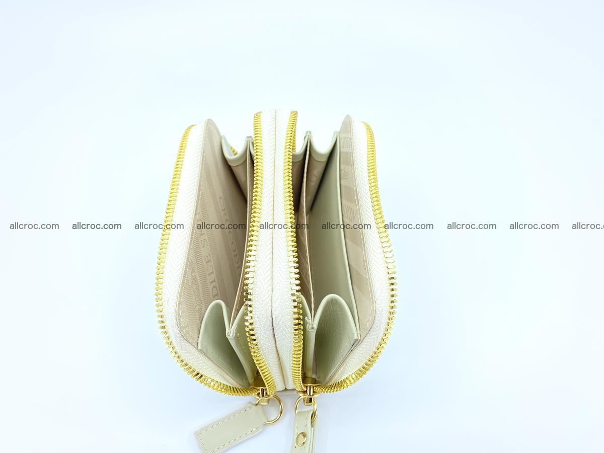 Women’s Crocodile skin small wallet 2 zips 1415 Foto 4
