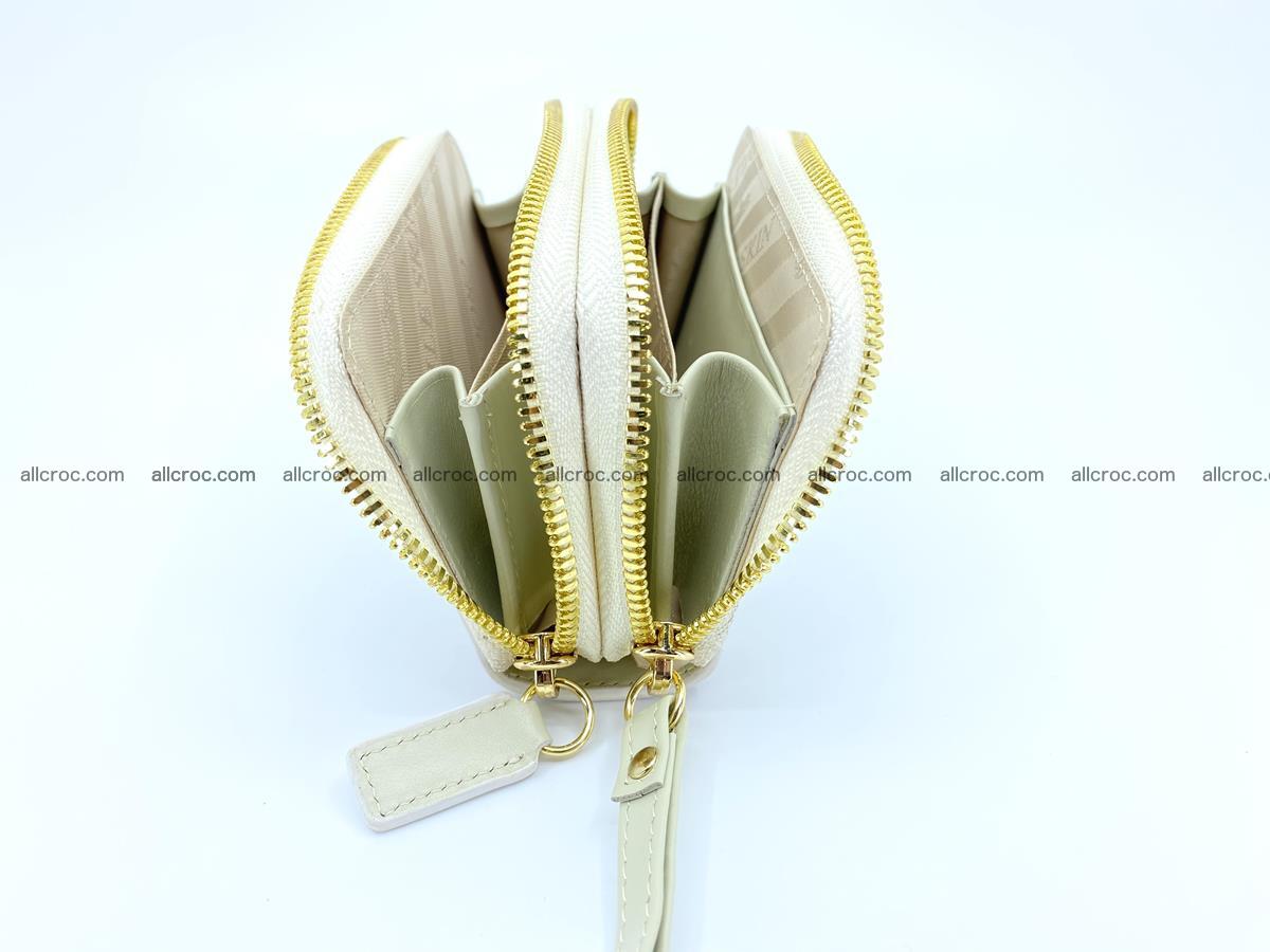 Women’s Crocodile skin small wallet 2 zips 1415 Foto 3