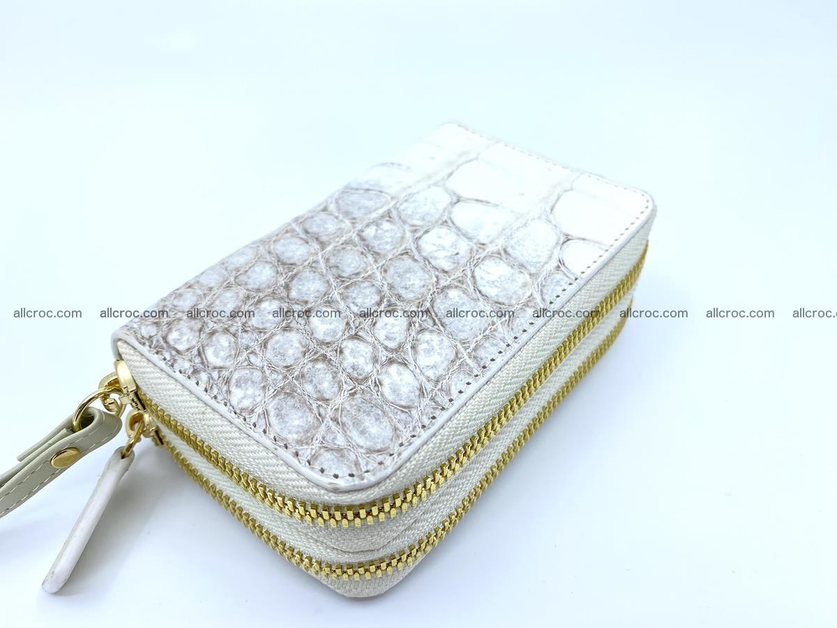 Women’s Crocodile skin small wallet 2 zips 1413 Foto 2