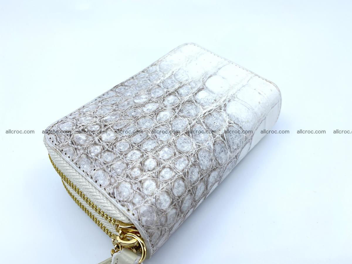 Women’s Crocodile skin small wallet 2 zips 1413 Foto 3