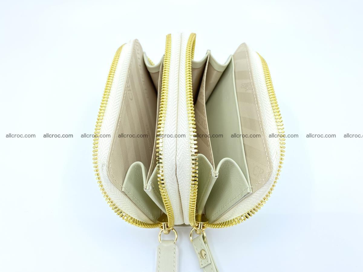 Women’s Crocodile skin small wallet 2 zips 1413 Foto 6