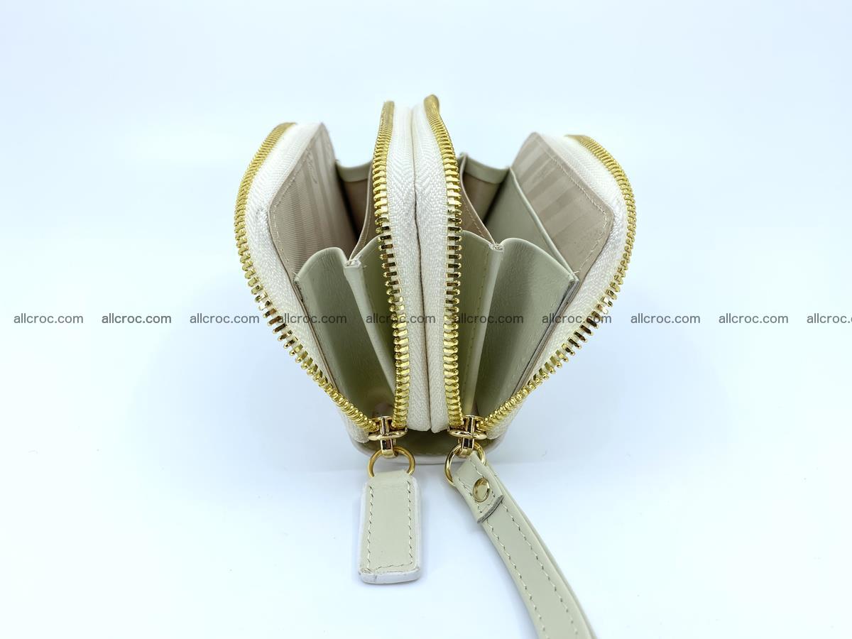Women’s Crocodile skin small wallet 2 zips 1413 Foto 5