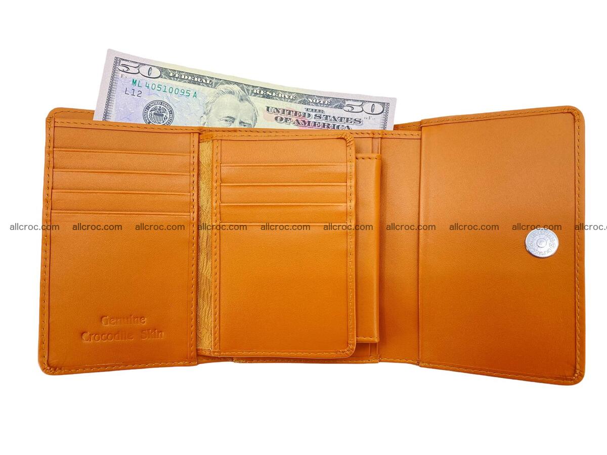Women’s crocodile skin trifold wallet with coin pocket 1771 Foto 3
