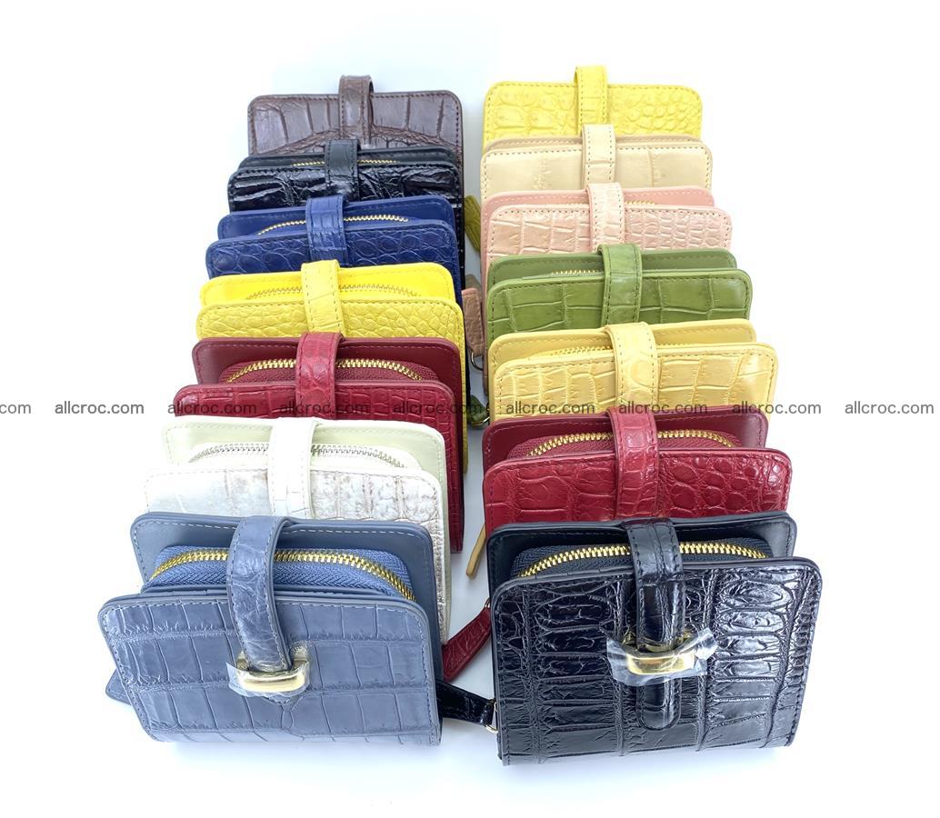 Women’s crocodile skin vertical wallet 1402 Foto 5