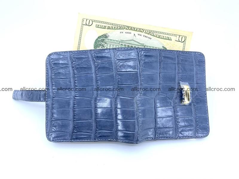 Women’s crocodile skin vertical wallet 1403