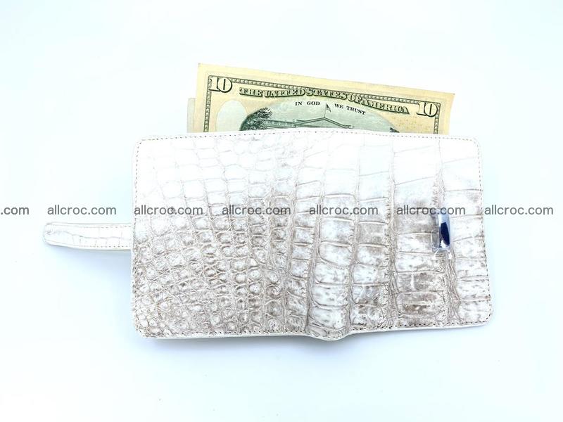 Women’s crocodile skin vertical wallet 1404