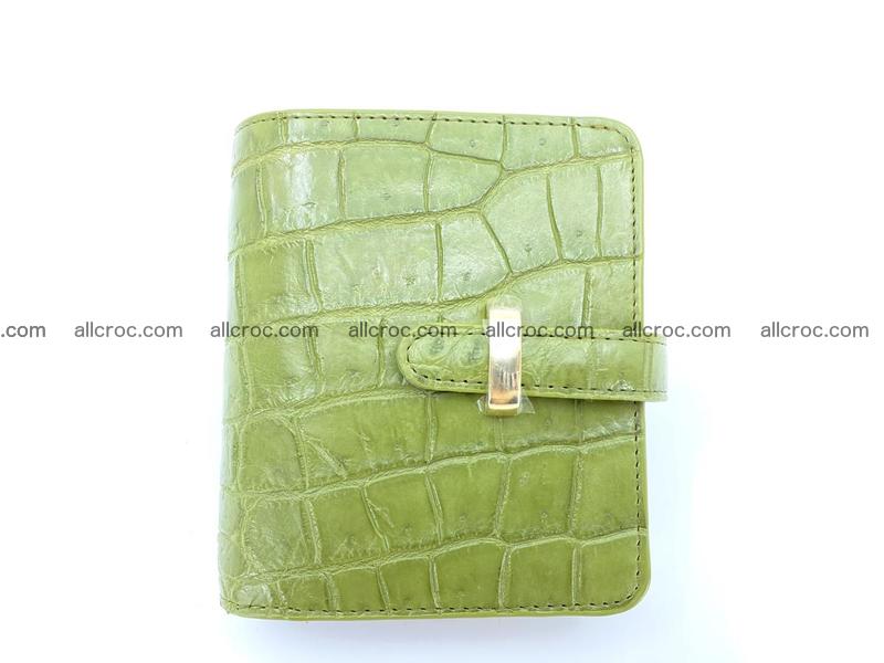 Women’s crocodile skin vertical wallet 1401