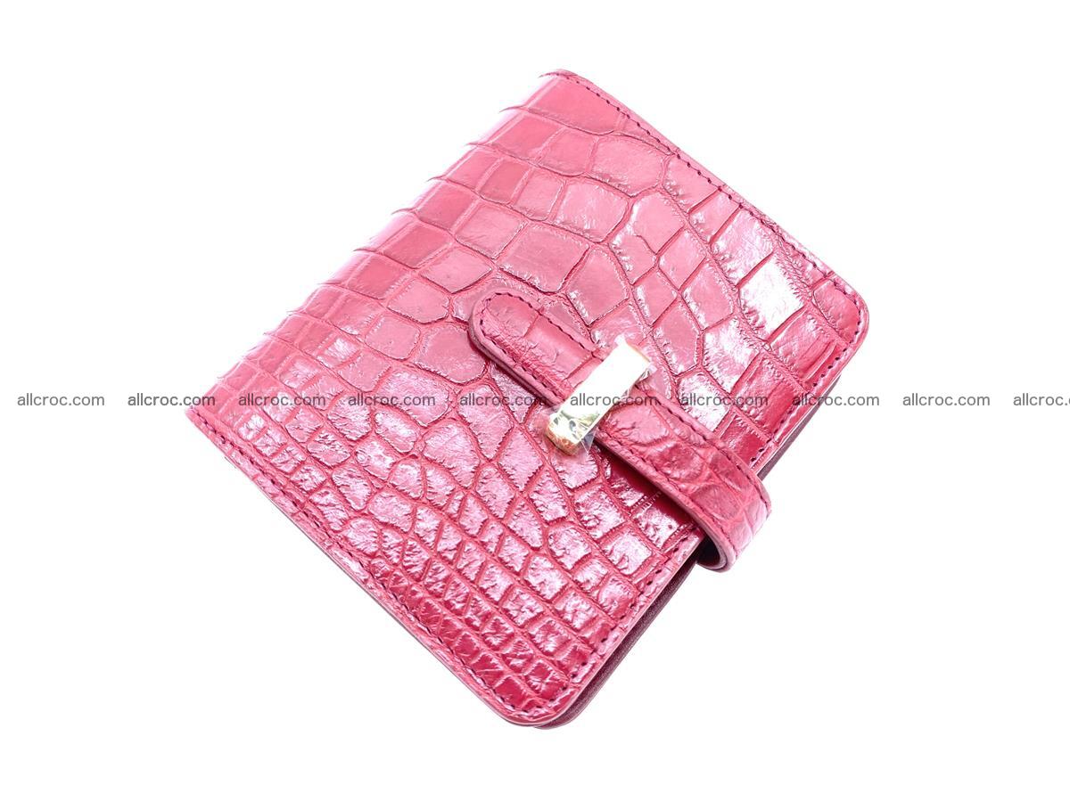 Women’s crocodile skin vertical wallet 1408 Foto 0
