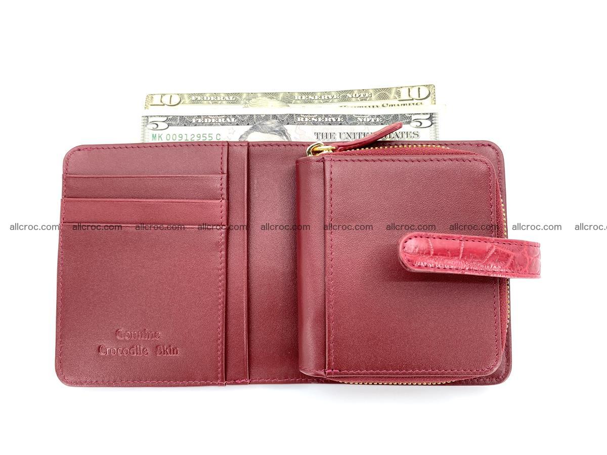 Women’s crocodile skin vertical wallet 1408 Foto 5