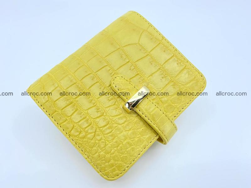 Women’s crocodile skin vertical wallet 1406