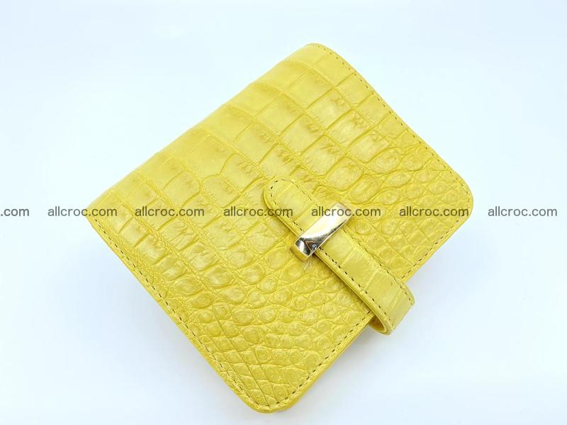 Women’s crocodile skin vertical wallet 1409