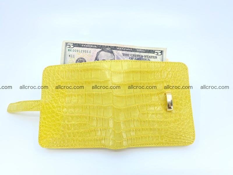 Women’s crocodile skin vertical wallet 1409