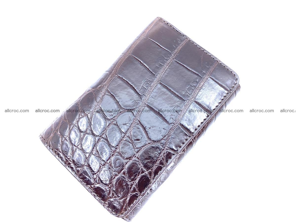 Women’s crocodile skin wallet medium trifold 1391 Foto 0